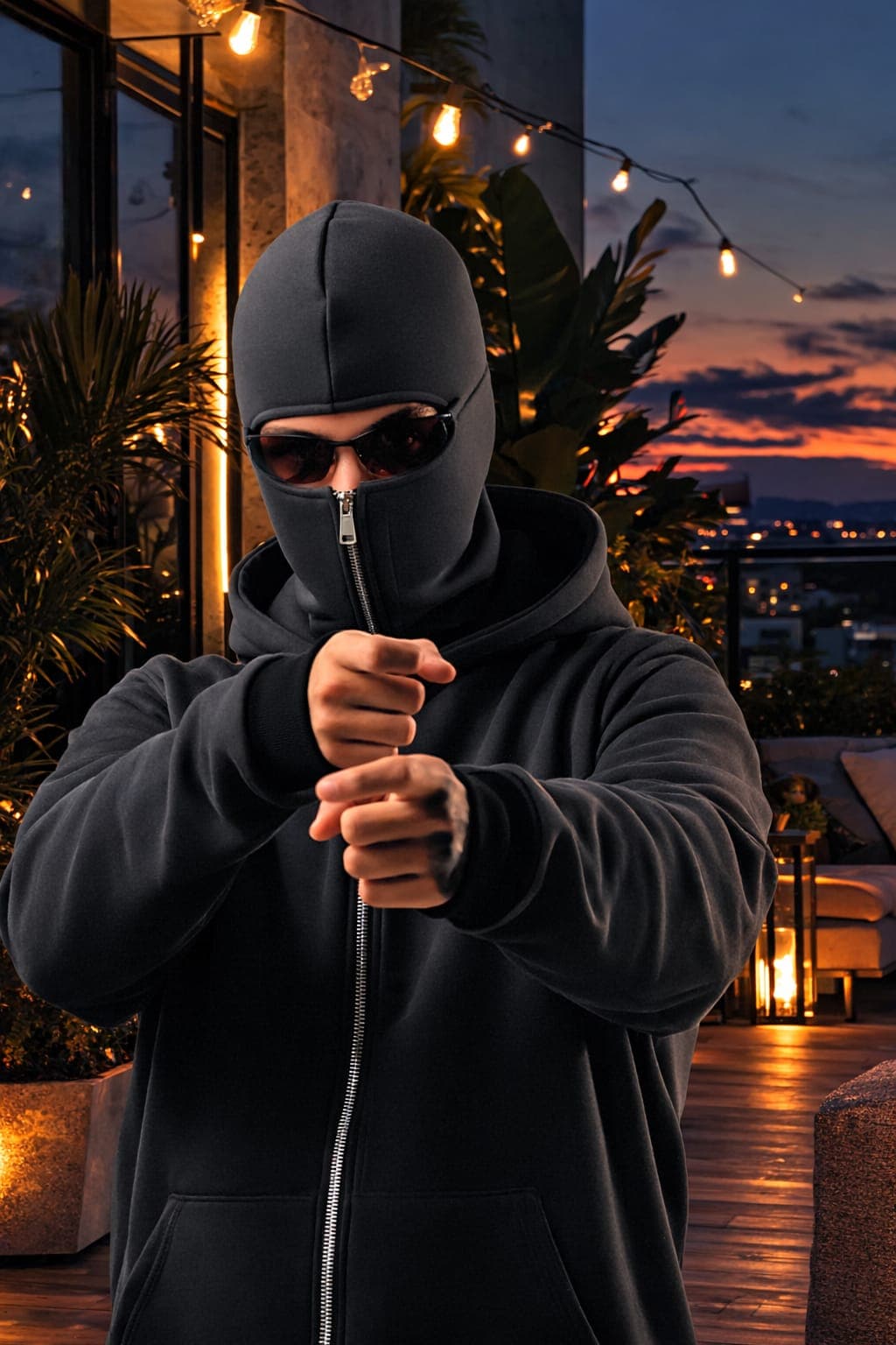 Buso Hoodie con Capucha y Balaclava